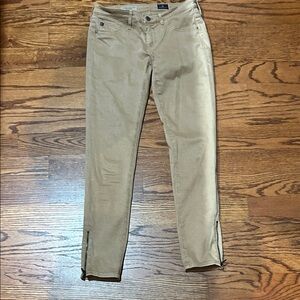 AG Adriano Goldschmied Tan Ankle Jeans